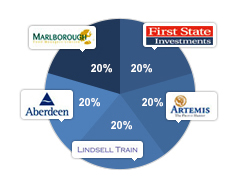 Investing for children view pie chart
