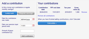Annual allowance calculator