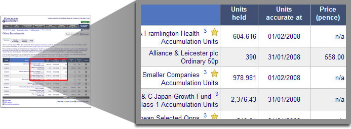 View investments online
