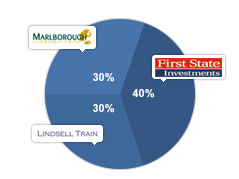 Investing for children view pie chart