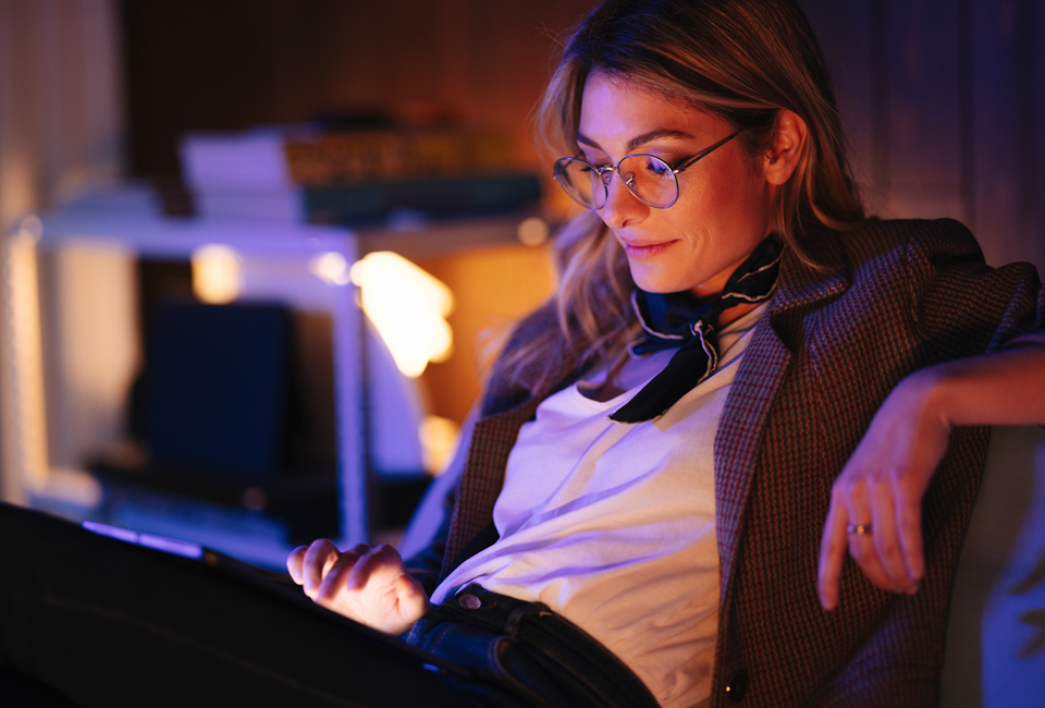 young woman using a tablet