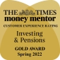 Investing & Pensions Gold Award Times Money Mentor 2022