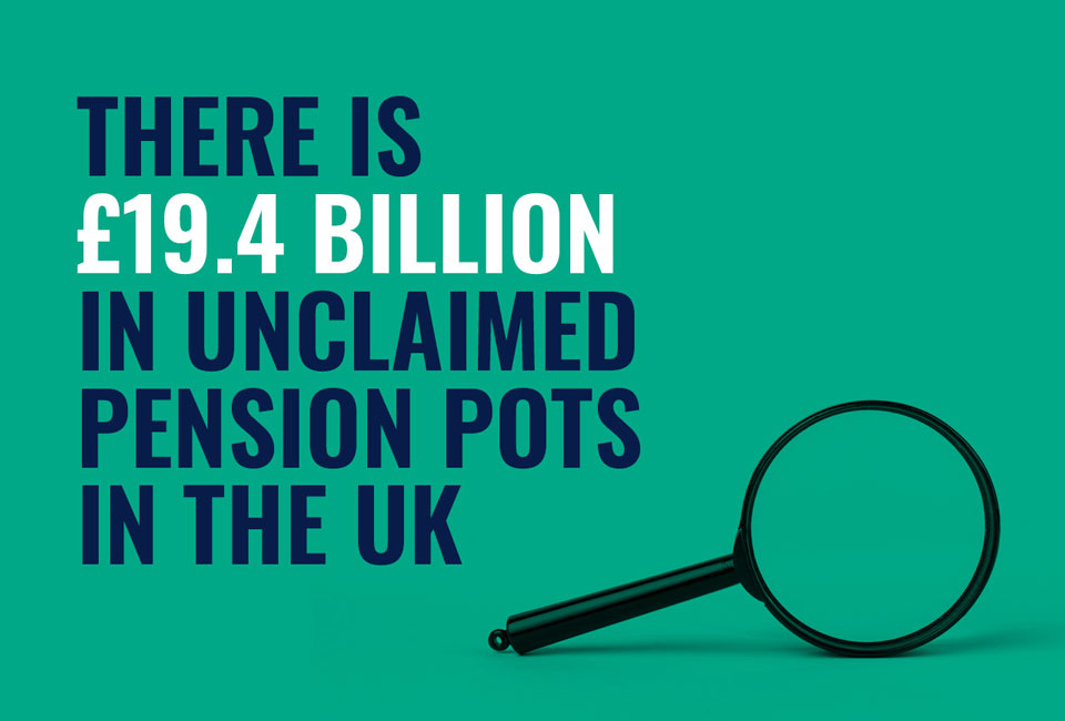 There is £19.4 billion in unclaimed pension pots in the UK infographic