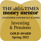 Investing & Pensions Gold Award Times Money Mentor 2022